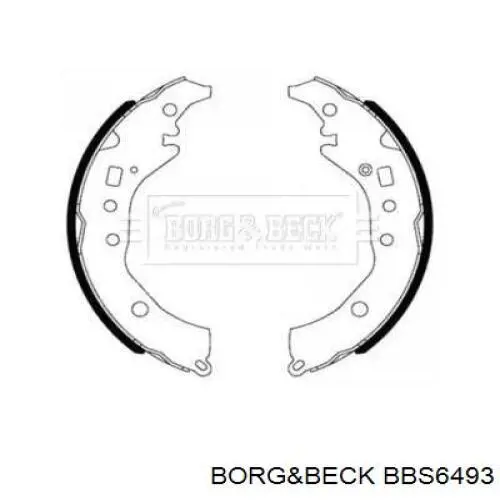 Задние барабанные колодки BBS6493 Borg&beck