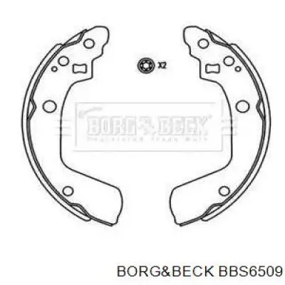 Задние барабанные колодки BBS6509 Borg&beck