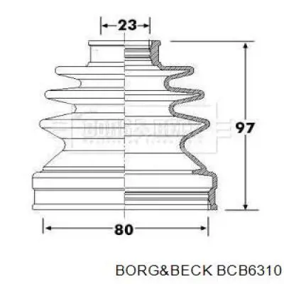 Пыльник ШРУСа внутренний BCB6310 Borg&beck