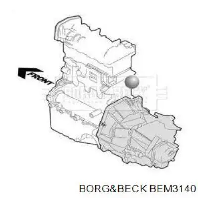 Сайлентблок (подушка) передней балки (подрамника) Borg&beck BEM3140