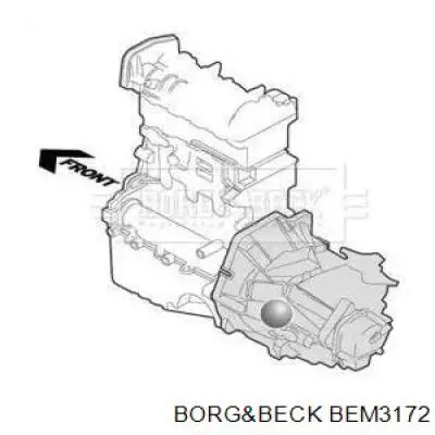 Подушка трансмиссии (опора коробки передач) левая Borg&beck BEM3172