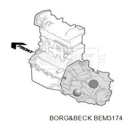 Подушка трансмиссии (опора коробки передач) Borg&beck BEM3174