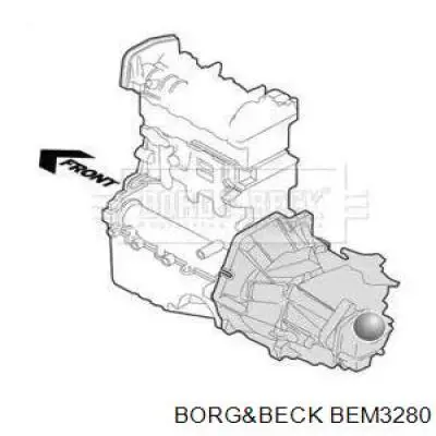 Подушка трансмиссии (опора коробки передач) Borg&beck BEM3280