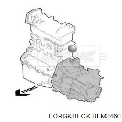 Левая подушка двигателя BEM3460 Borg&beck