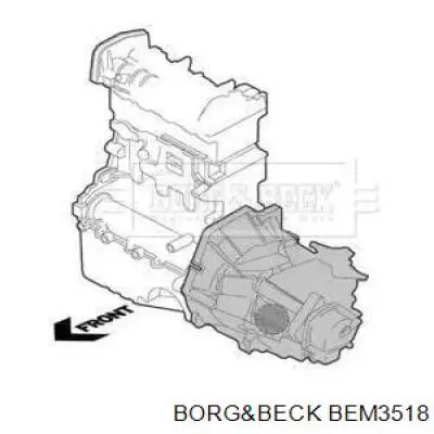 BEM3518 Borg&beck coxim (suporte esquerdo de motor)