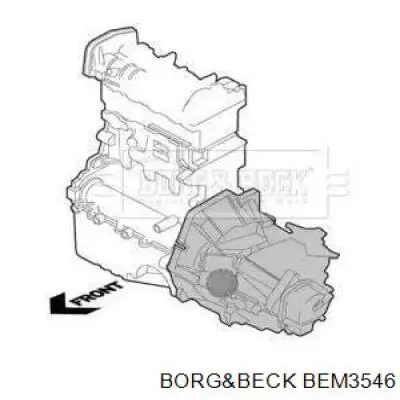 Подушка (опора) двигателя левая верхняя Borg&beck BEM3546