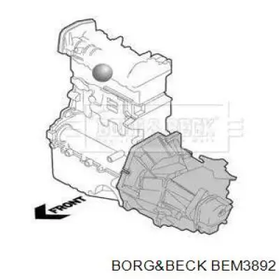 Подушка (опора) двигателя правая верхняя BEM3892 Borg&beck