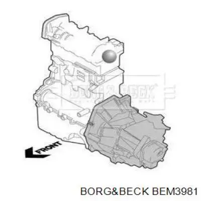 Подушка (опора) двигателя левая Borg&beck BEM3981
