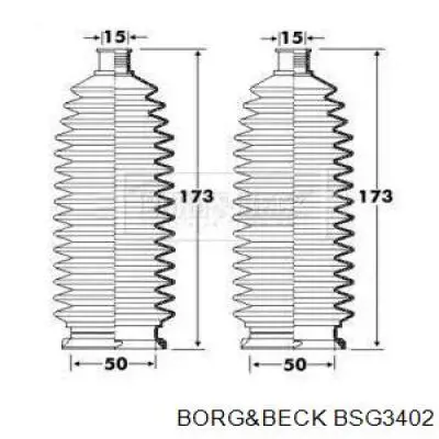 Пыльник рулевой рейки BSG3402 Borg&beck