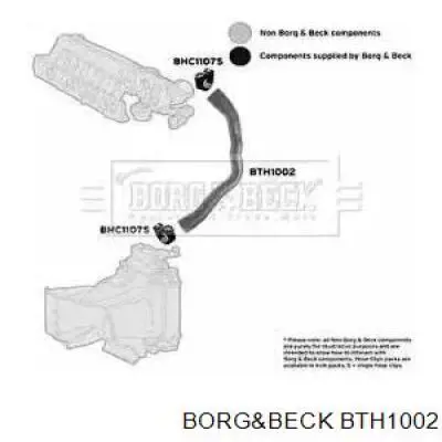 Шланг (патрубок) интеркуллера Borg&beck BTH1002