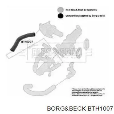 Шланг (патрубок) радиатор EGR, подача BTH1007 Borg&beck