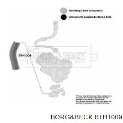 Шланг (патрубок) интеркуллера Borg&beck BTH1009