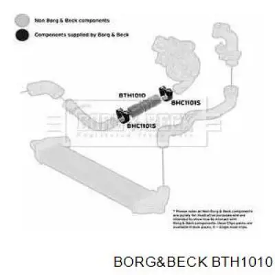 Шланг (патрубок) интеркуллера верхний правый BTH1010 Borg&beck