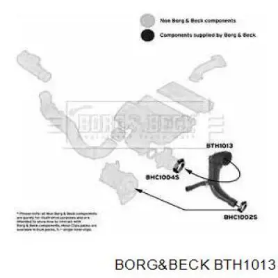 BTH1013 Borg&beck патрубок воздушный, вход в турбину (наддув)