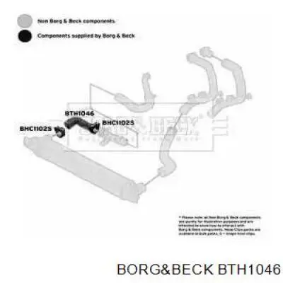 BTH1046 Borg&beck mangueira (cano derivado direita de intercooler)