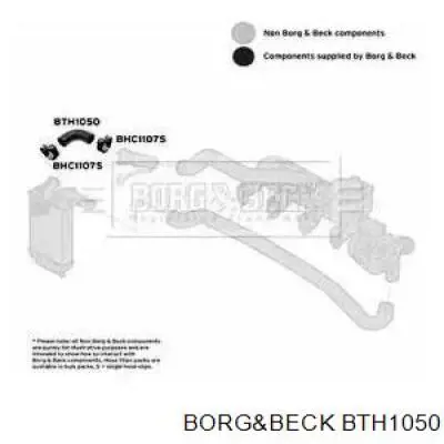 Правый шланг интеркуллера BTH1050 Borg&beck