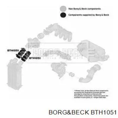 Патрубок интеркулера BTH1051 Borg&beck