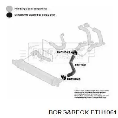BTH1061 Borg&beck mangueira (cano derivado esquerda de intercooler)