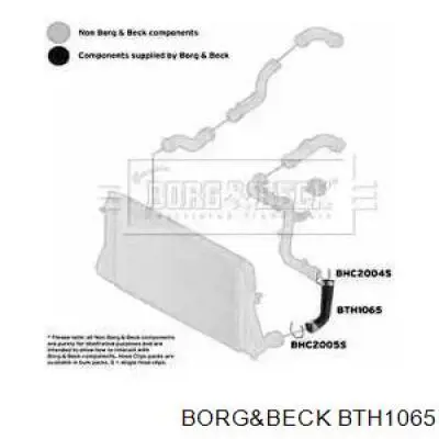 BTH1065 Borg&beck шланг (патрубок интеркуллера нижний левый)