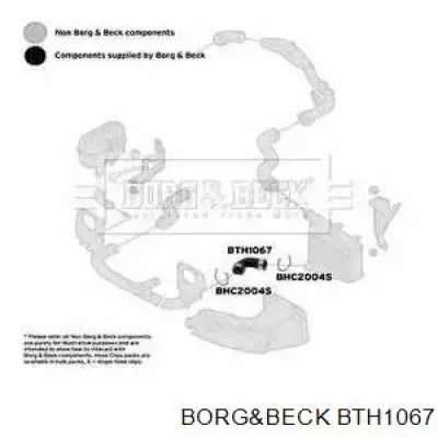 Шланг (патрубок) интеркуллера нижний Borg&beck BTH1067