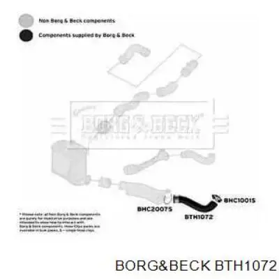 Шланг (патрубок) интеркуллера нижний Borg&beck BTH1072