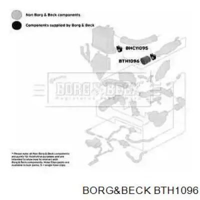 BTH1096 Borg&beck шланг (патрубок интеркуллера)