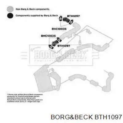 BTH1097 Borg&beck cano derivado de ar, saída de turbina (supercompressão)