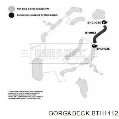 BTH1112 Borg&beck cano derivado de ar, saída de turbina (supercompressão)