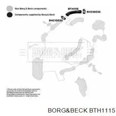 Шланг (патрубок) интеркуллера Borg&beck BTH1115