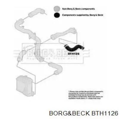 Шланг (патрубок) интеркуллера Borg&beck BTH1126