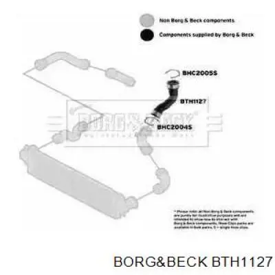 Патрубок воздушный, дроссельной заслонки Borg&beck BTH1127