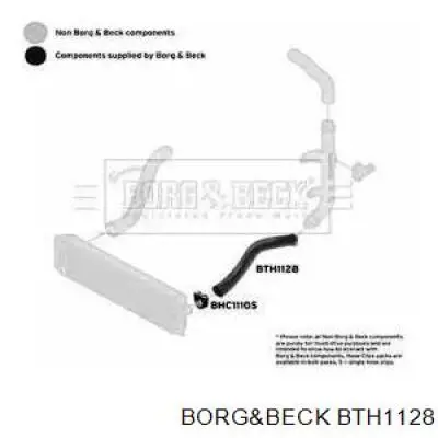 BTH1128 Borg&beck mangueira (cano derivado esquerda de intercooler)