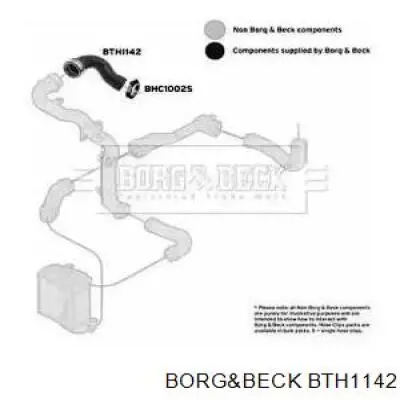 Патрубок воздушный, дроссельной заслонки Borg&beck BTH1142