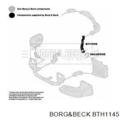 Шланг (патрубок) интеркуллера верхний Borg&beck BTH1145