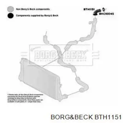 BTH1151 Borg&beck mangueira (cano derivado superior direita de intercooler)