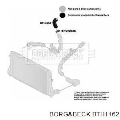 Шланг (патрубок) интеркуллера верхний правый BTH1162 Borg&beck