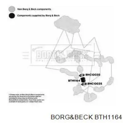 BTH1164 Borg&beck шланг (патрубок интеркуллера верхний)