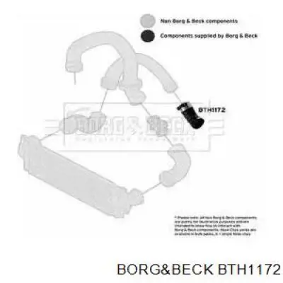Шланг (патрубок) интеркуллера Borg&beck BTH1172