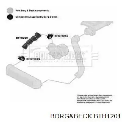 Правый шланг интеркуллера BTH1201 Borg&beck