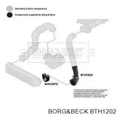 Левый шланг интеркуллера BTH1202 Borg&beck