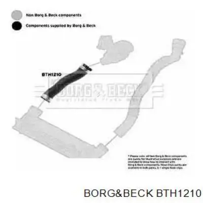 Правый шланг интеркуллера BTH1210 Borg&beck