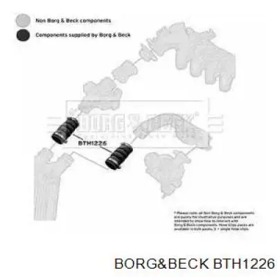 BTH1226 Borg&beck mangueira (cano derivado direita de intercooler)