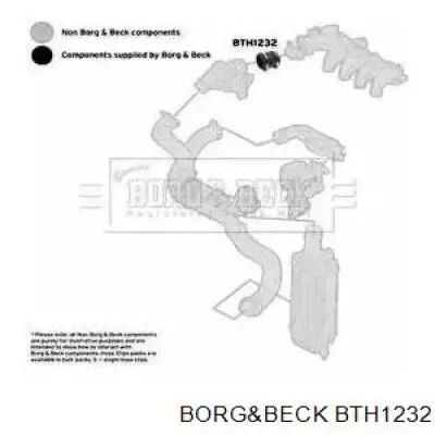 Шланг (патрубок) интеркуллера Borg&beck BTH1232