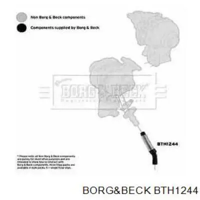 BTH1244 Borg&beck трубка (шланг отвода масла от турбины)