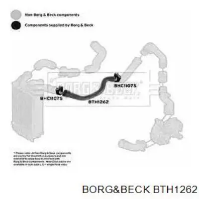 BTH1262 Borg&beck mangueira (cano derivado esquerda de intercooler)