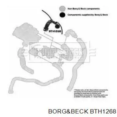 Патрубок воздушный, выход из турбины/компрессора (наддув) BTH1268 Borg&beck