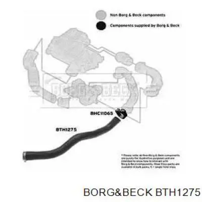 BTH1275 Borg&beck cano derivado de ar, saída de turbina (supercompressão)