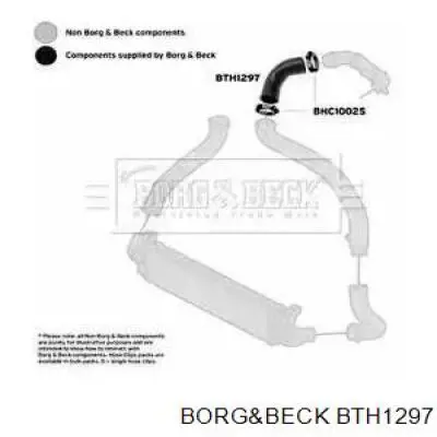 Шланг (патрубок) интеркуллера верхний левый Borg&beck BTH1297