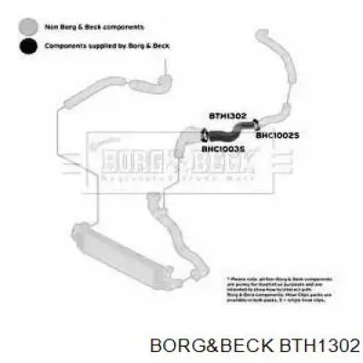 Левый шланг интеркуллера BTH1302 Borg&beck