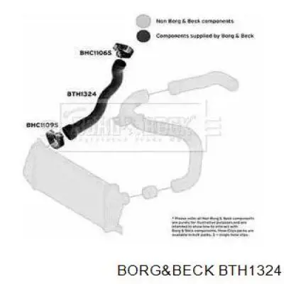 Правый шланг интеркуллера BTH1324 Borg&beck